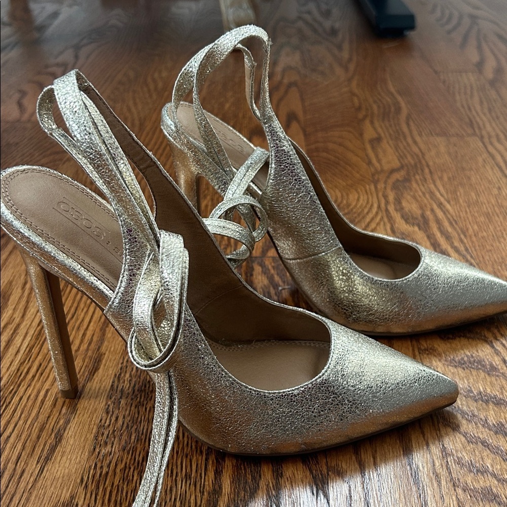 ASOS Gold Strappy High Heels - Picture 2 of 6